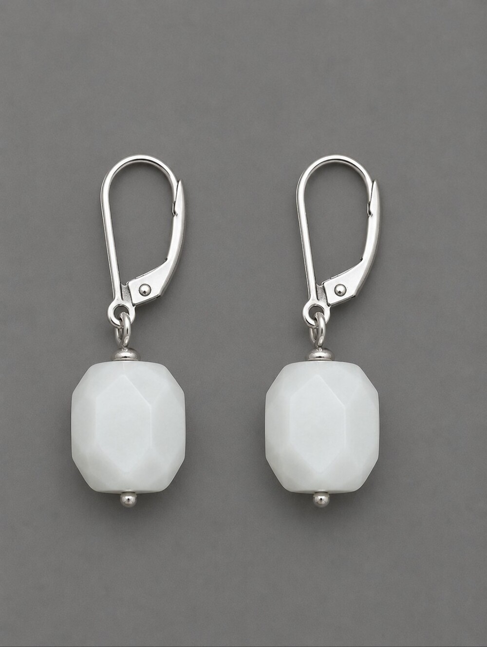 Aquamarine Dangle Hook Earrings